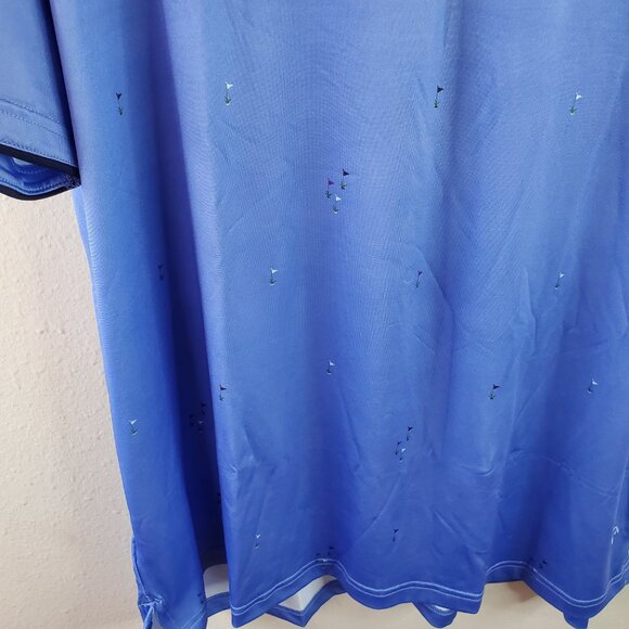 HEAD Golf Mens Blue Printed John Wave Runner Polo - Picture 5 of 13
